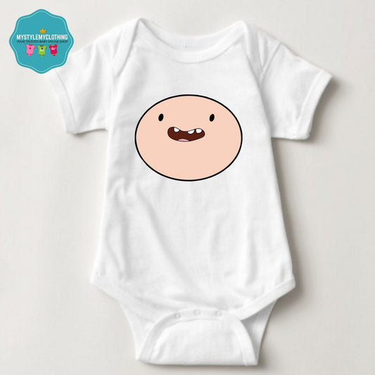 Baby Character Onesies with FREE Name Back Print  - Adventure Time Finn