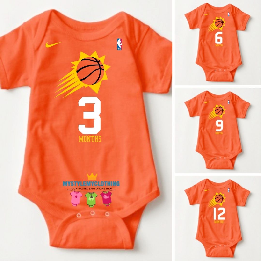 Baby Monthly Onesies - Basketball Jersey Phoenix