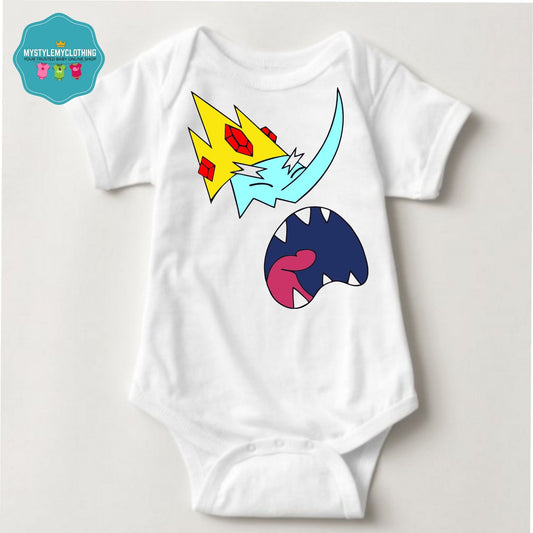 Baby Character Onesies with FREE Name Back Print  - Adventure Time Ice King