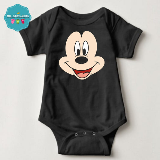 Baby Character Onesies with Name Back Print - Mickey