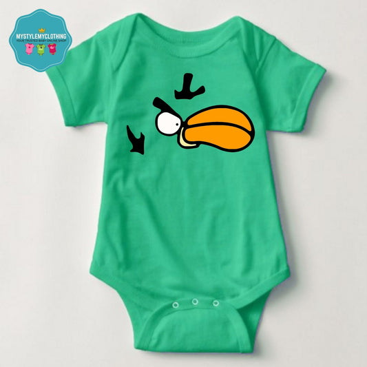 Baby Character Onesies - A-Bird Green