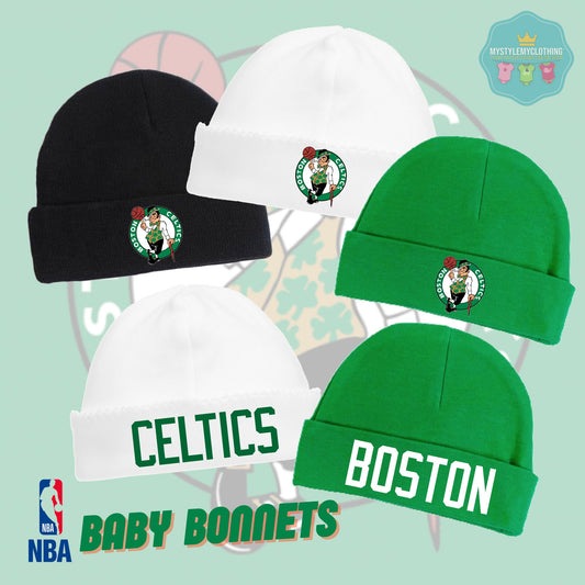 Baby Basketball Bonnets - Boston