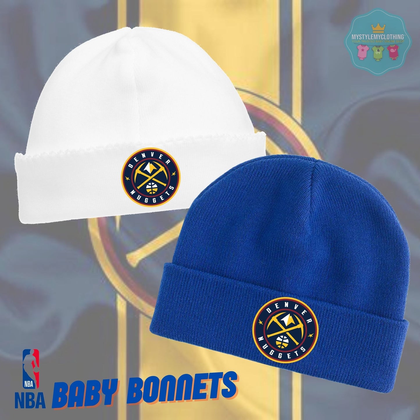 Baby Basketball Bonnets - Denver Nuggets