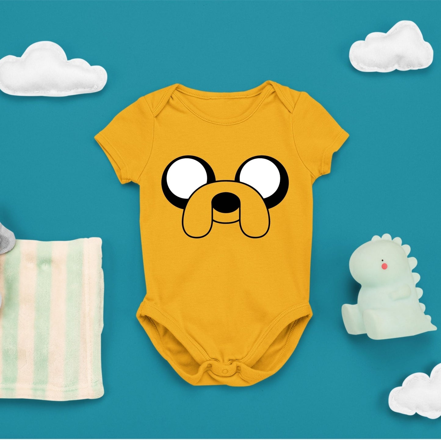 Baby Character Onesies with FREE Name Back Print  - Adventure Time Jake