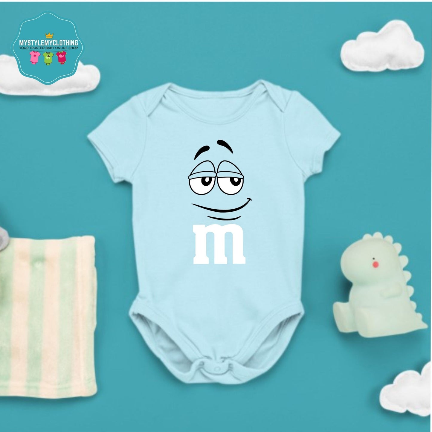 Baby Character Onesies - M&M's Light Blue