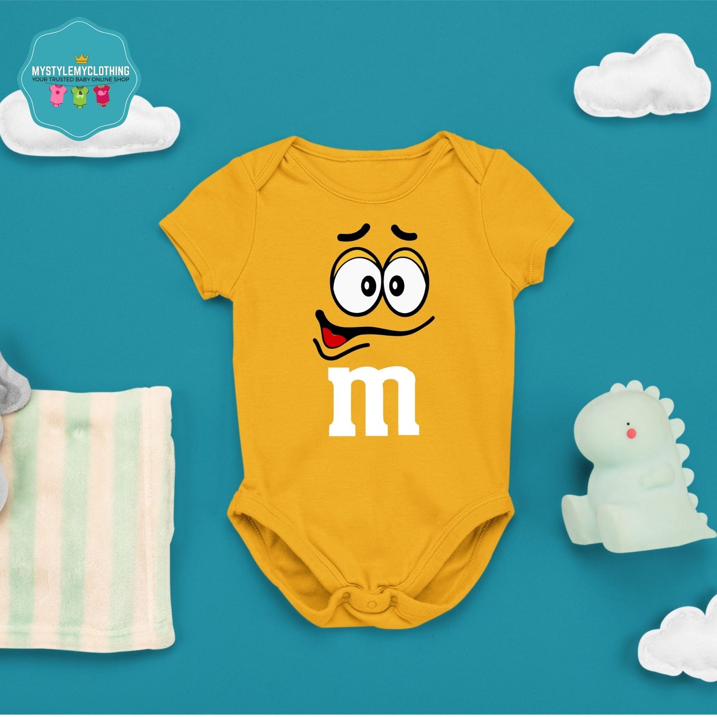 Baby Character Onesies - M&M's Yellow