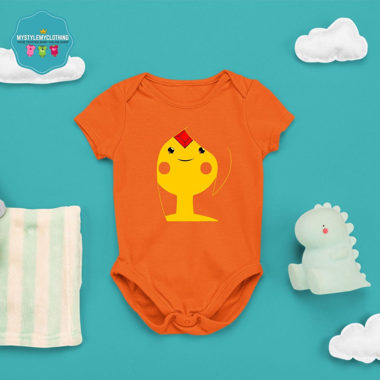 Baby Character Onesies with Name Back Print - Adventure Time Flame Princess