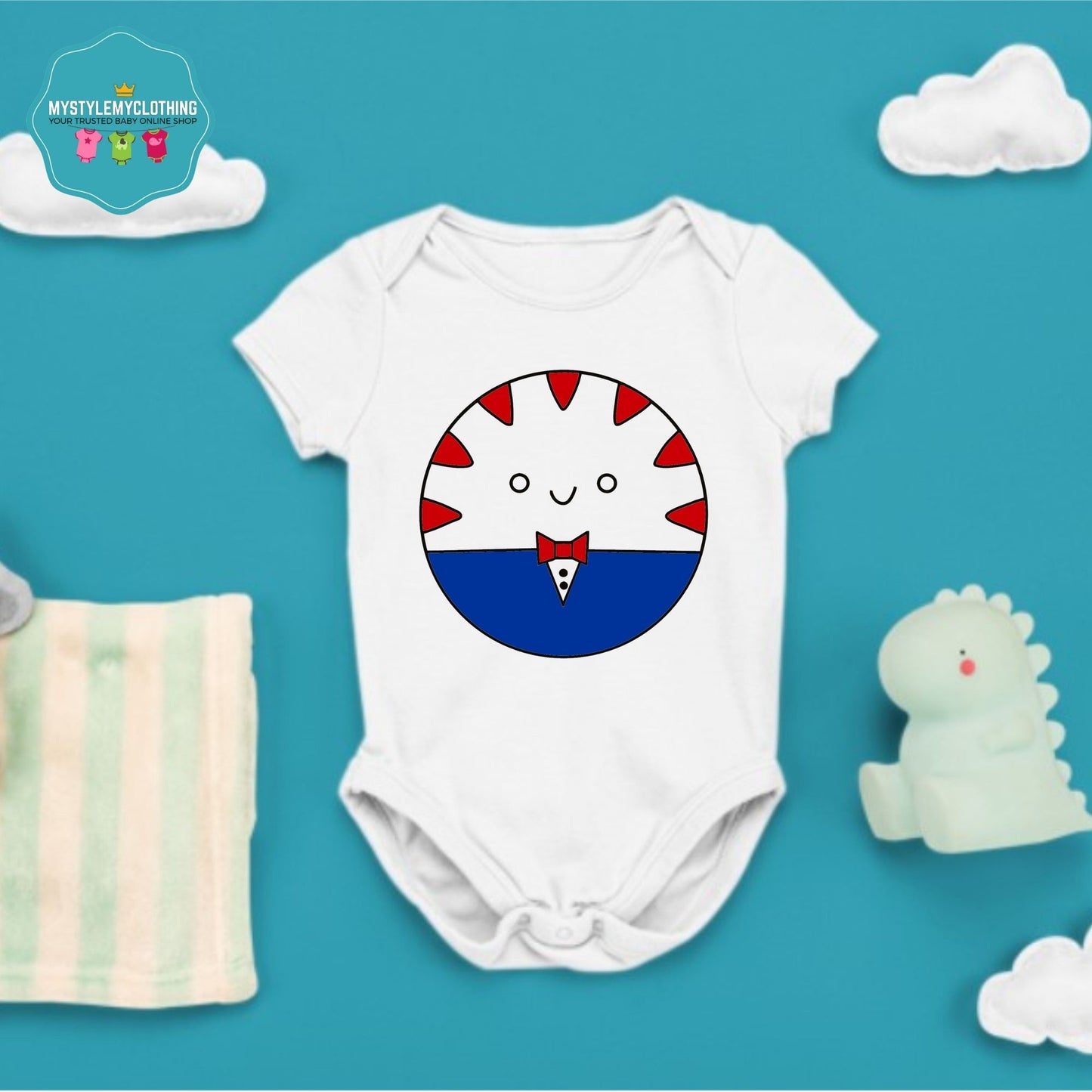 Baby Character Onesies with FREE Name Back Print  - Adventure Time Peppermint Butler