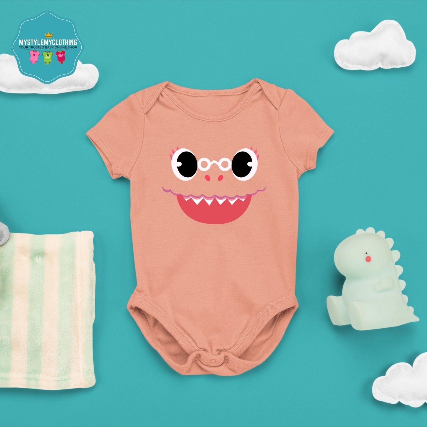 Baby Character Onesies - Grandma Shark