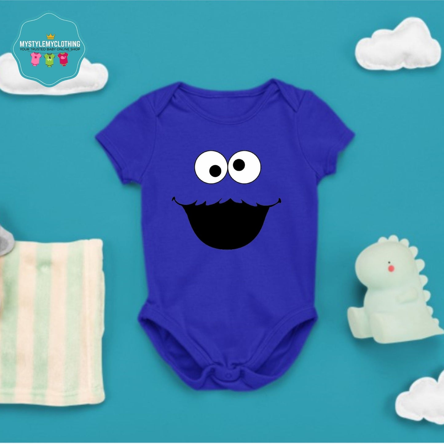 Baby Character Onesies - Sesame St. Cookie Monster