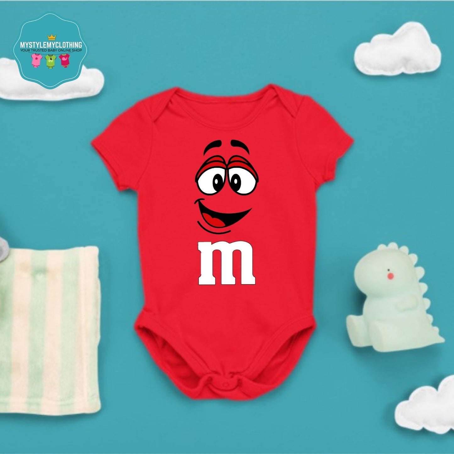 Baby Character Onesies - M&M's Red