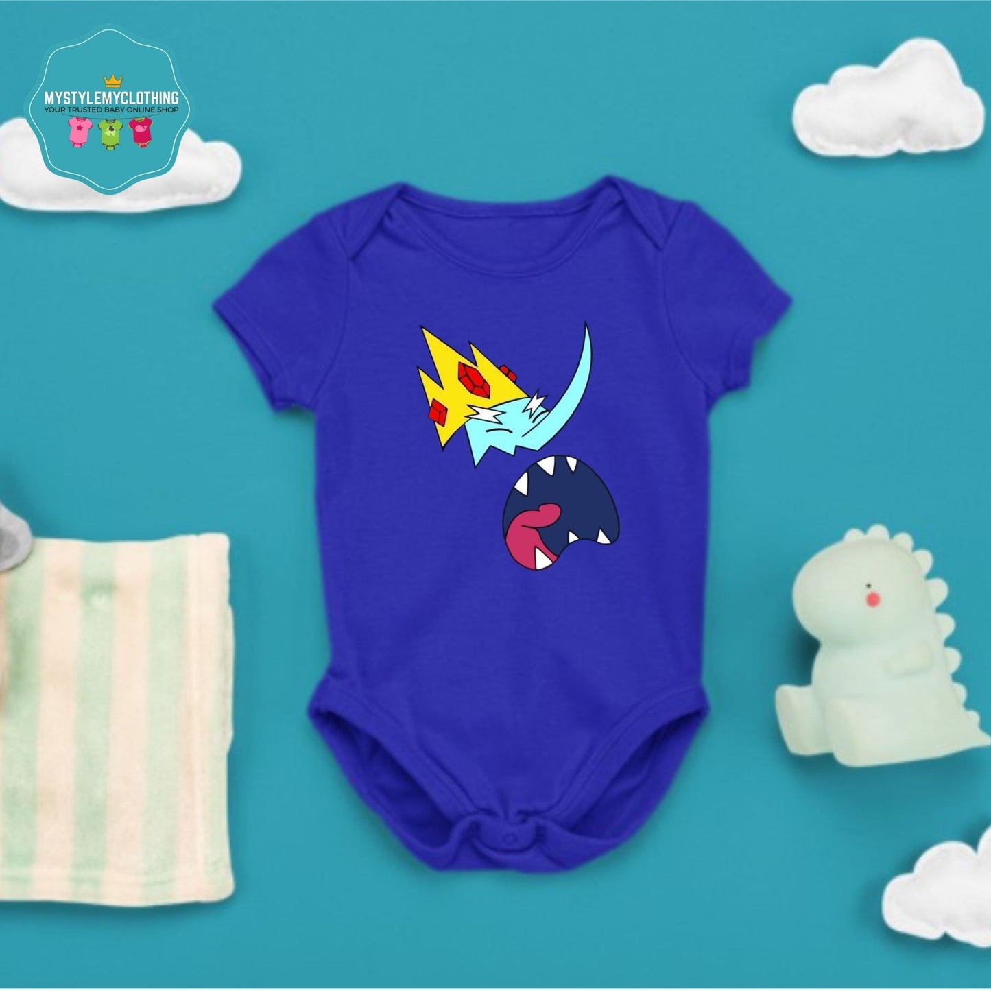 Baby Character Onesies with FREE Name Back Print  - Adventure Time Ice King