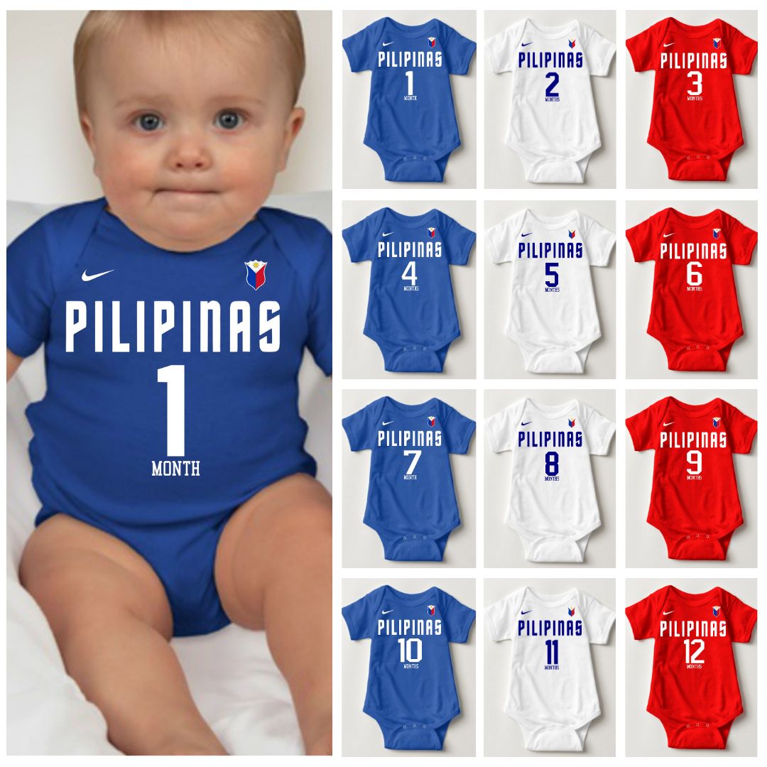 Baby Monthly Onesies - Basketball Jersey Pilipinas