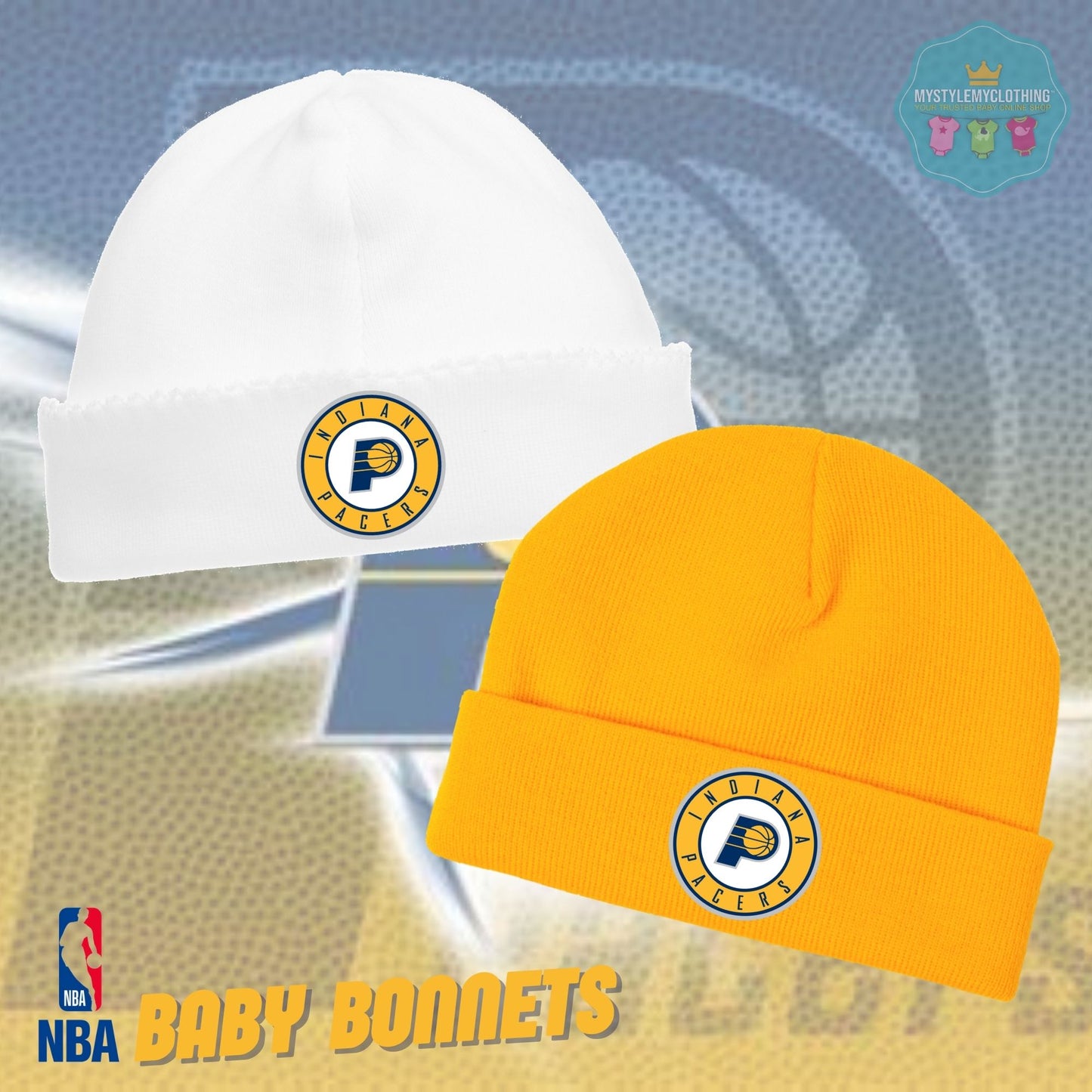 Baby Basketball Bonnets - Indiana Pacers