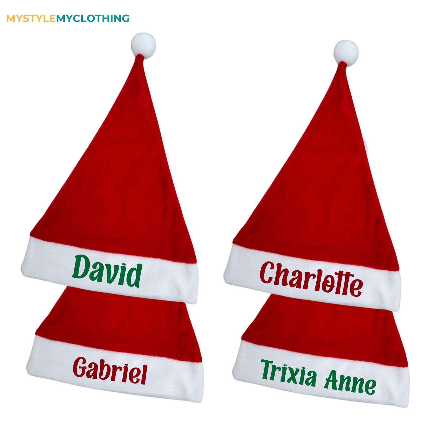 Baby and Toddlers Customized Personalized Santa Hats