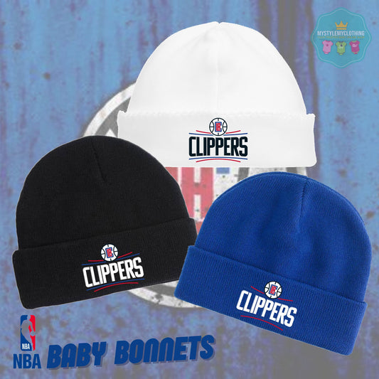 Baby Basketball Bonnets - LA Clippers