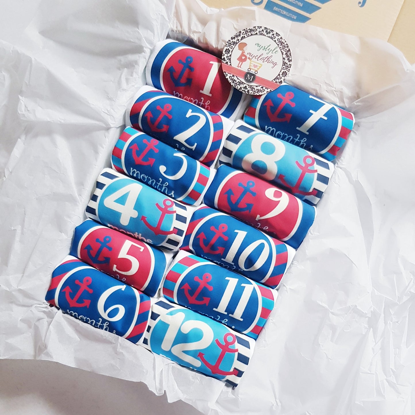 Baby Custom Monthly Onesies - Set