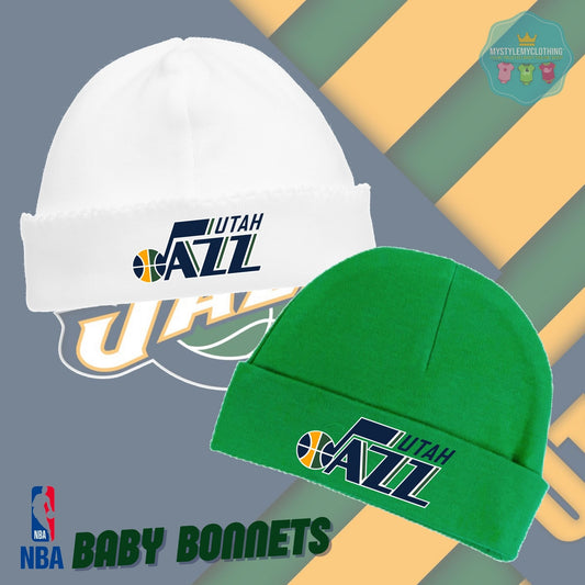 Baby Basketball Bonnets - Utah Jazz