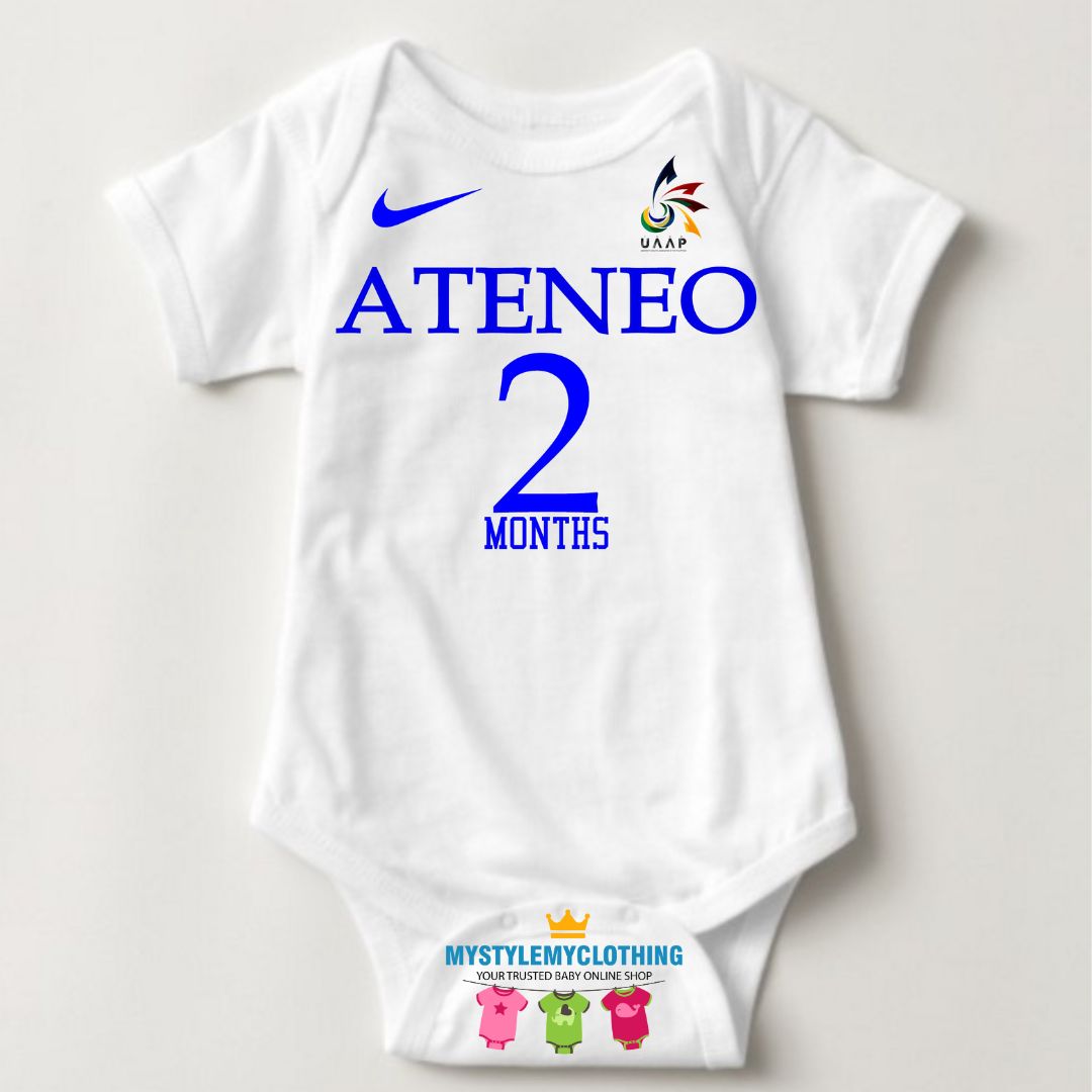 Baby Monthly Onesies - Basketball Jersey UAAP Ateneo Blue Eagles