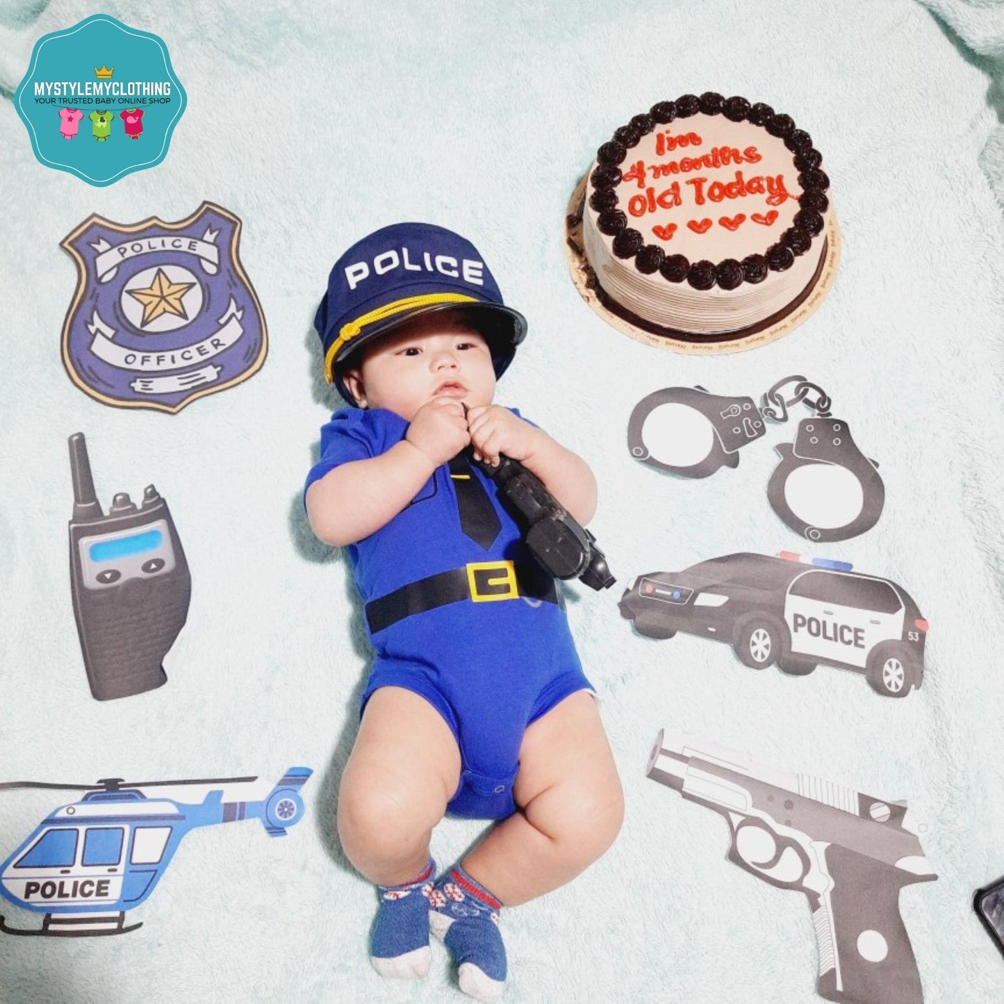 Baby Career Onesies - Police with Free Name Badge