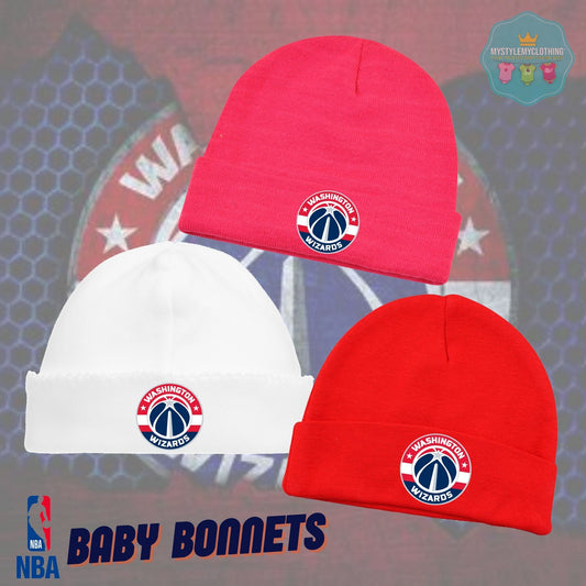 Baby Basketball Bonnets - Washington Wizards