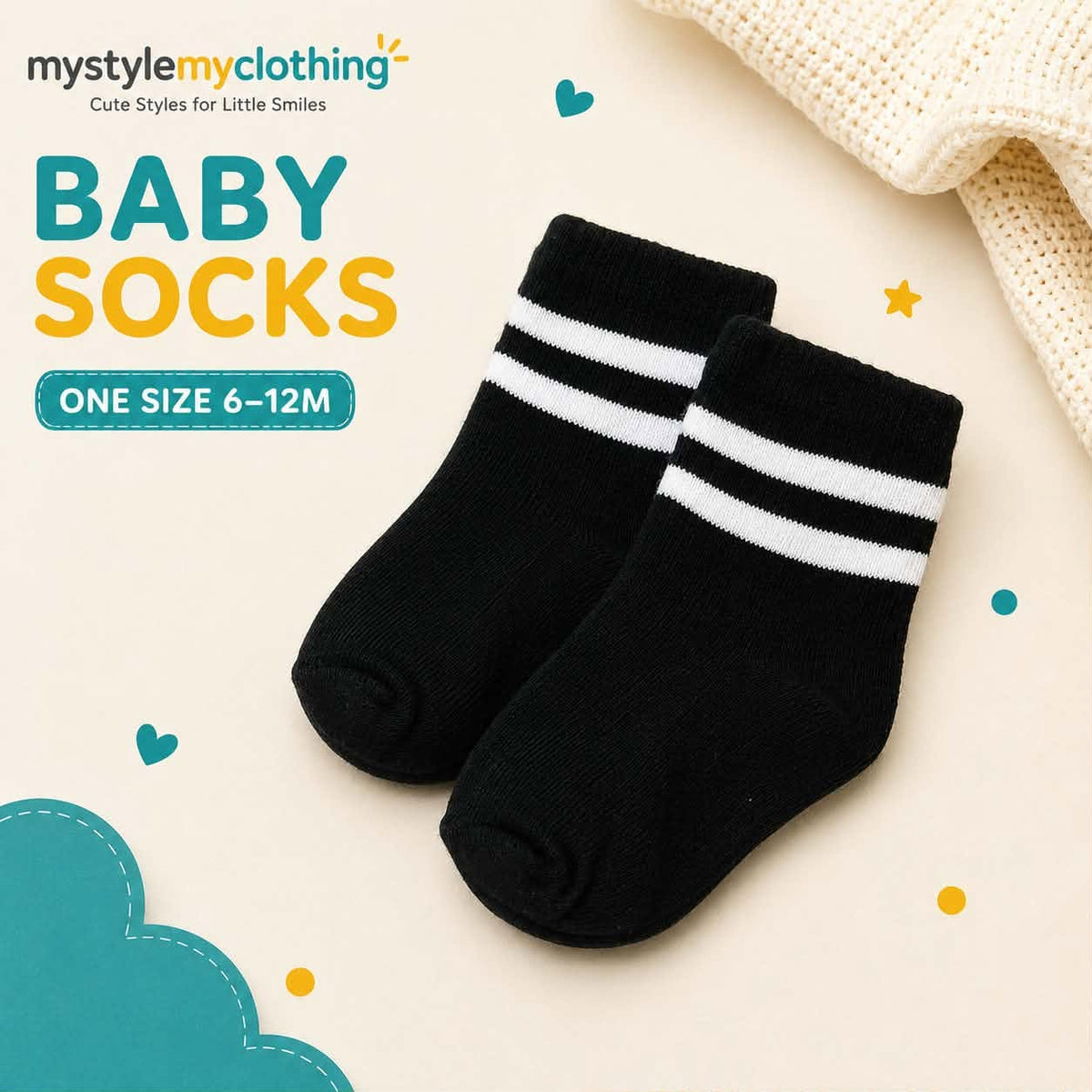 Customize baby Socks for Baby and Toddler - Cotton Spandex
