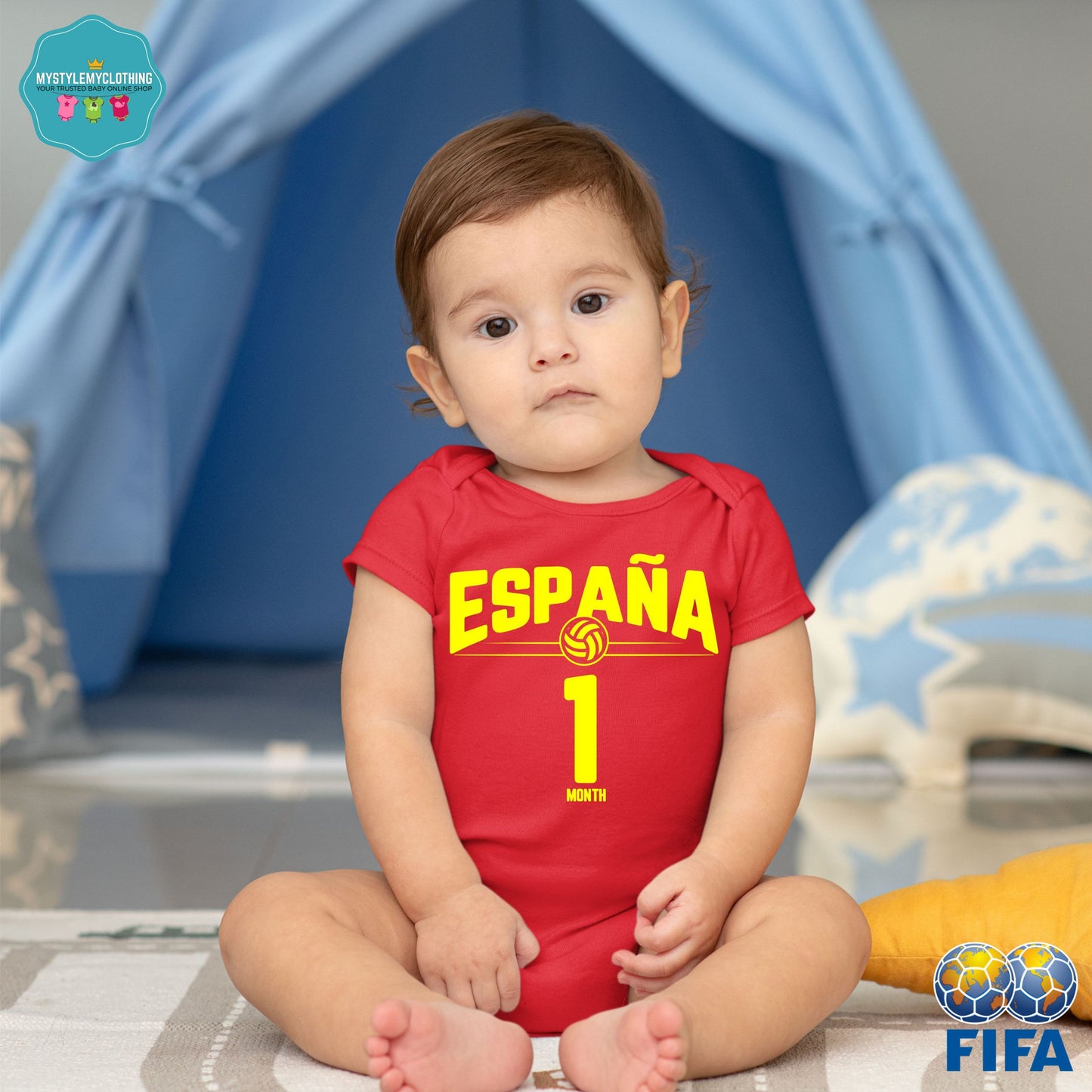 Baby FIFA Soccer Football Jersey Onesies - Espana