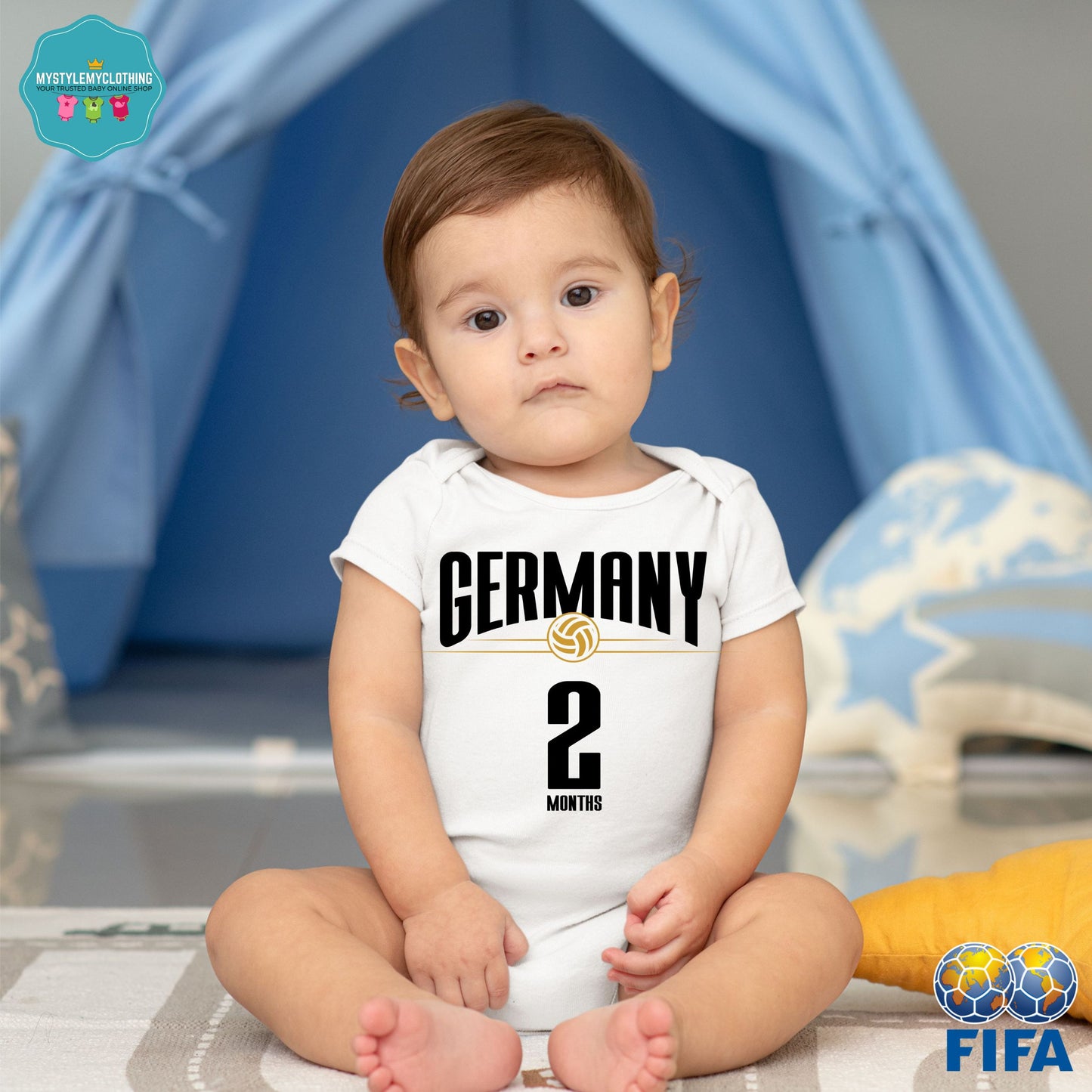 Baby FIFA Soccer Football Jersey Onesies - Germany