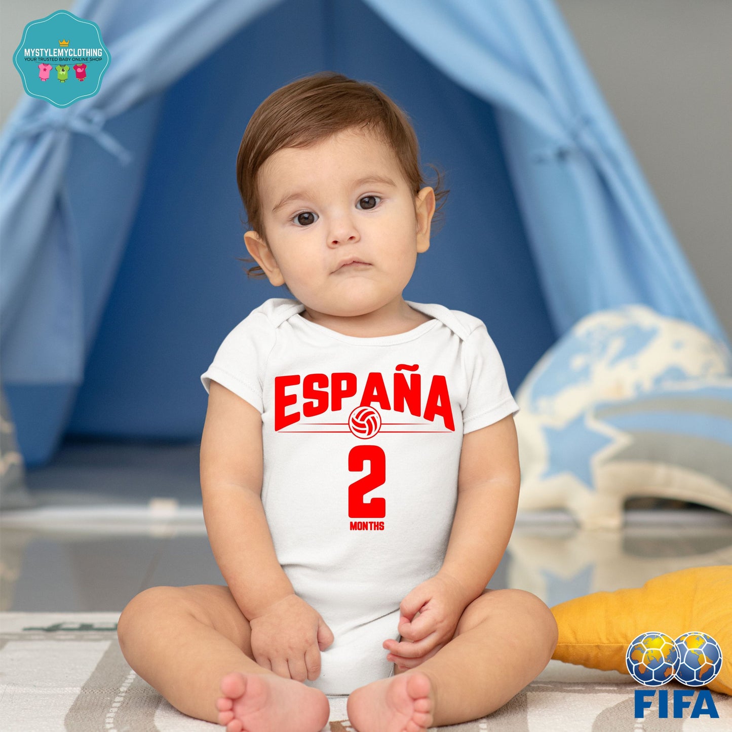 Baby FIFA Soccer Football Jersey Onesies - Espana