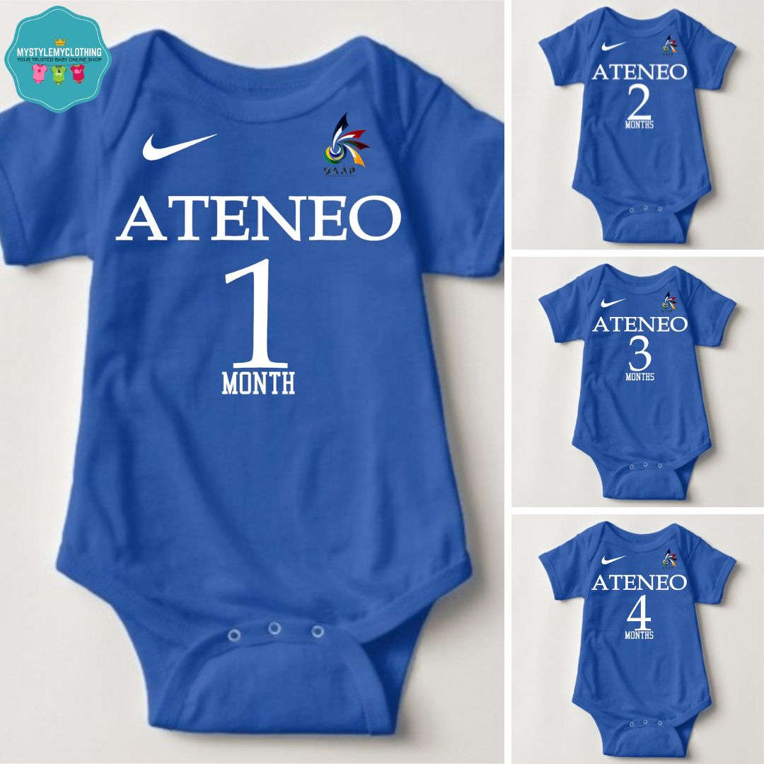 Baby Monthly Onesies - Basketball Jersey UAAP Ateneo Blue Eagles