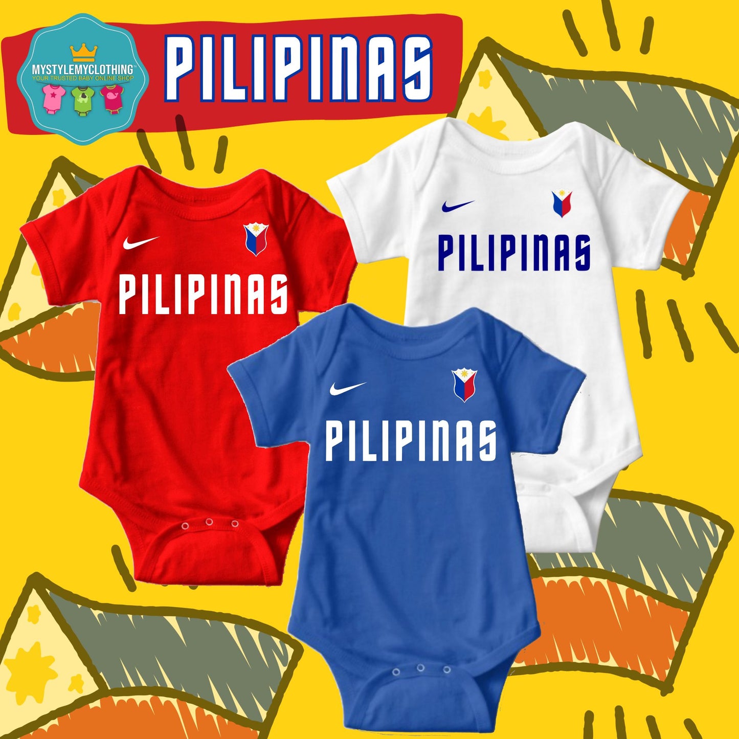 Baby Monthly Onesies - Basketball Jersey Pilipinas