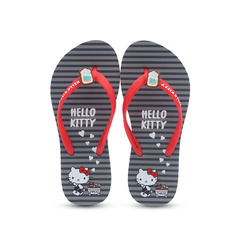 Banana Peel Girls Slippers Hello Kitty Snack - Dark Gray