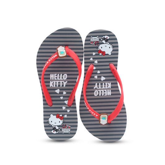 Banana Peel Girls Slippers Hello Kitty Snack - Dark Gray