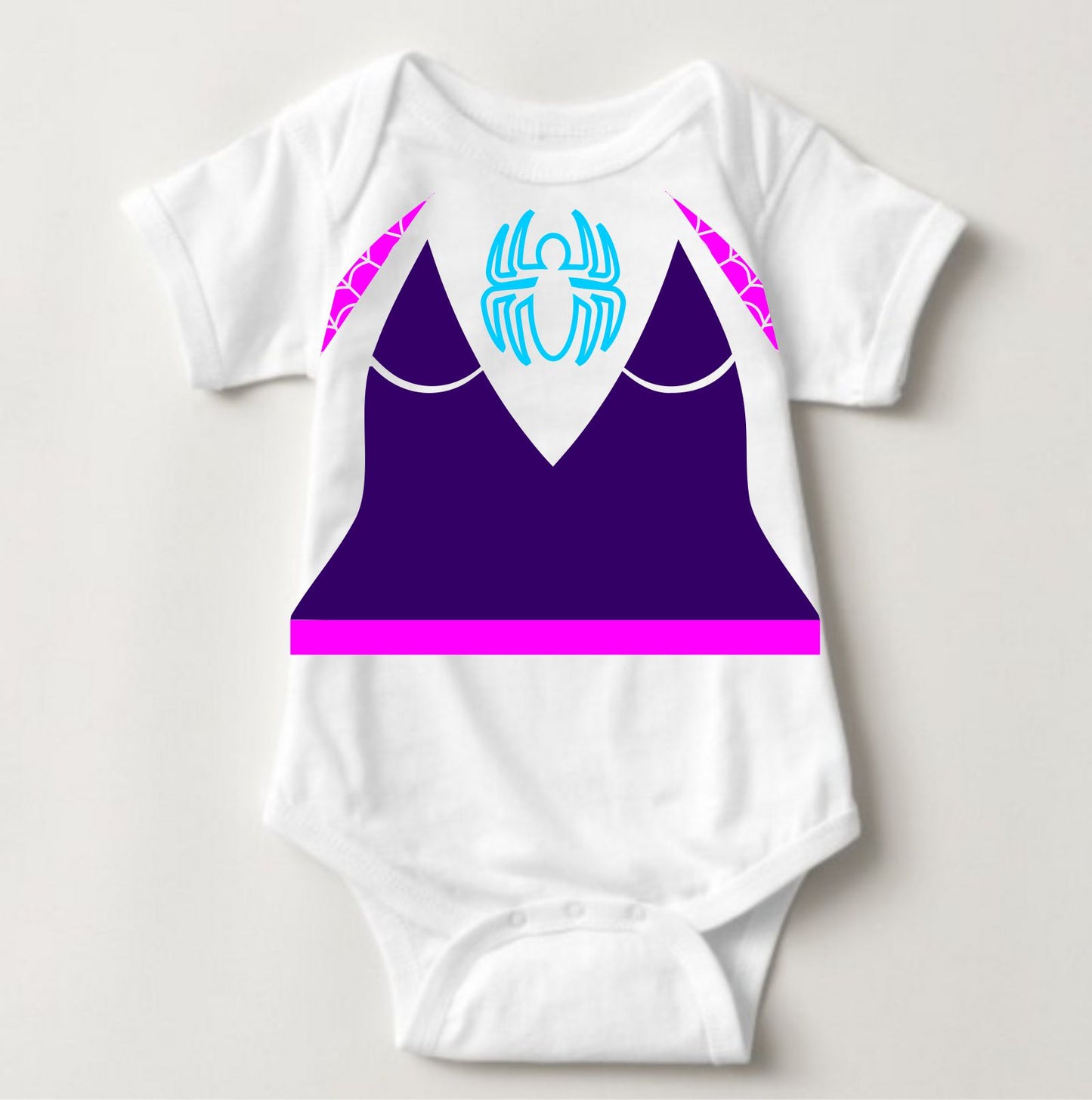 Baby Superhero Onesies Set with FREE Name Back Print - Spider Gwen