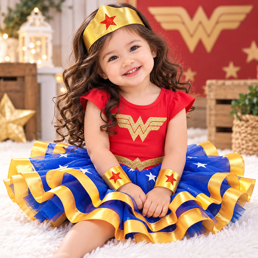 Wonderwoman Tutu Set for Baby and Kids