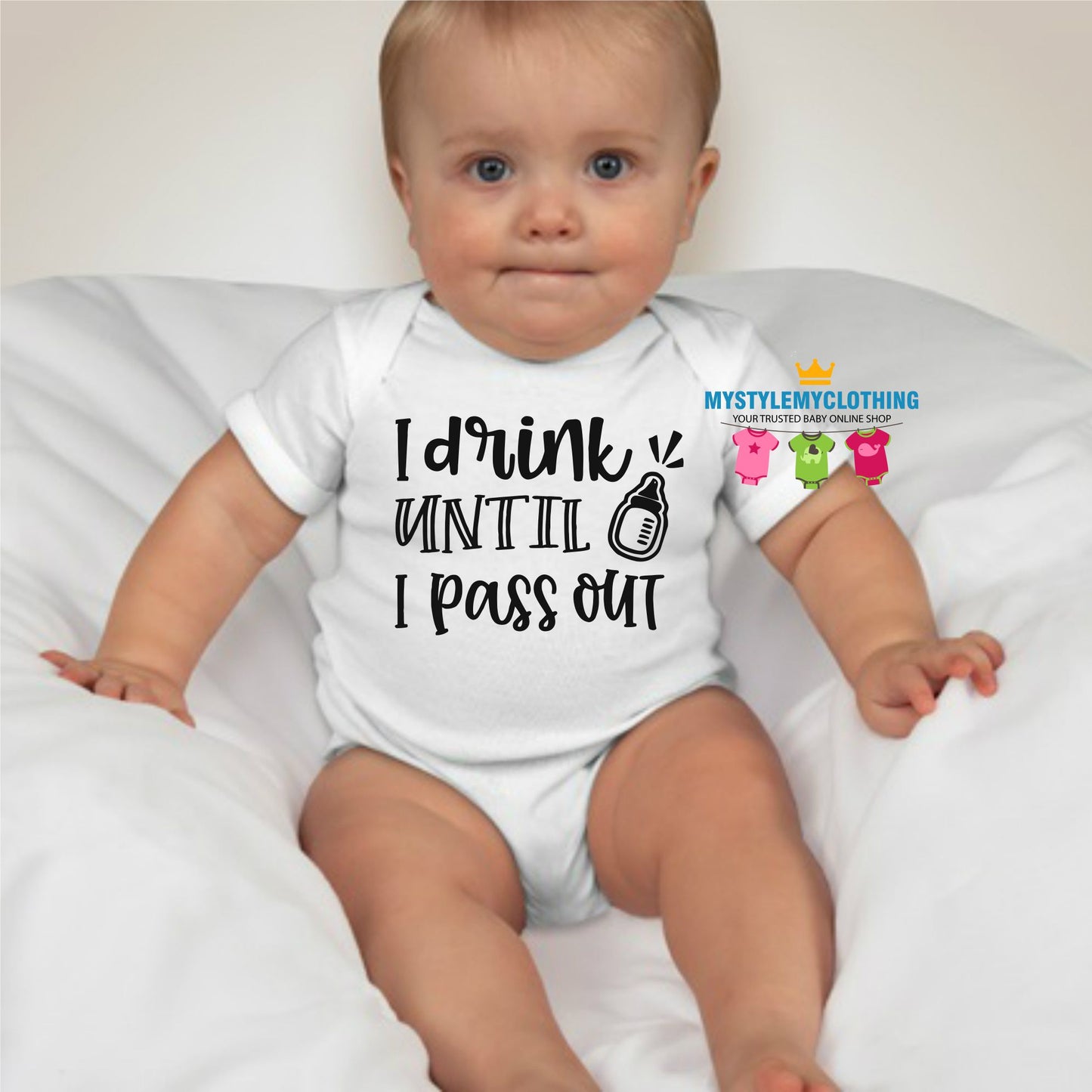 Baby Statement Onesies- Drink Pass Out