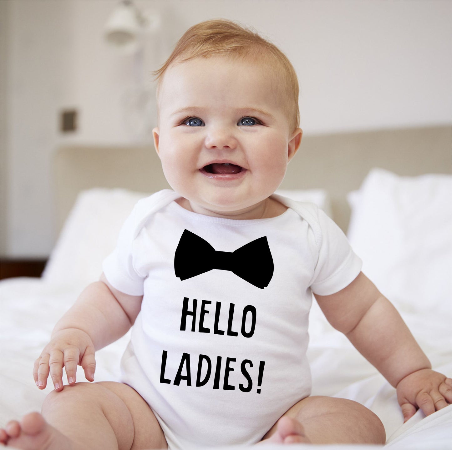 Baby Statement Onesies - Bowtie Hello Ladies