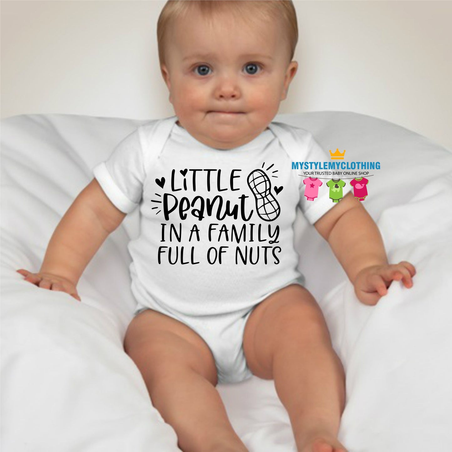 Baby Statement Onesies- Little Peanut