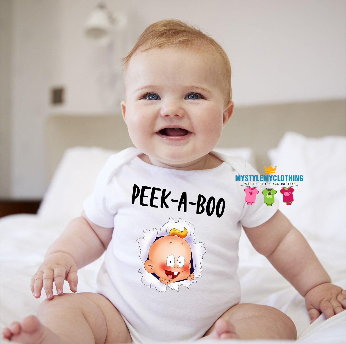Baby Statement Onesies- Peek-A-Boo