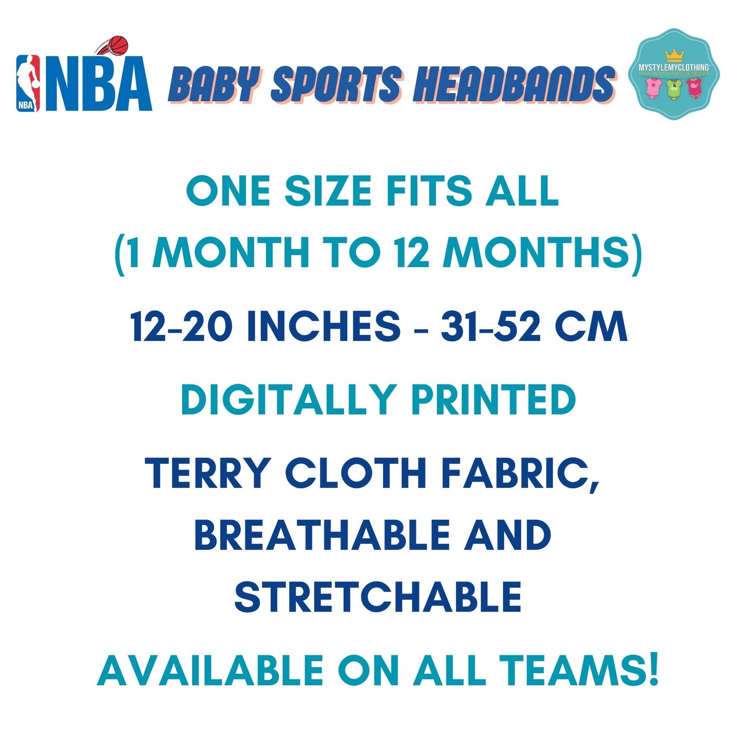 Baby and Kids Customize Name Sports Headbands