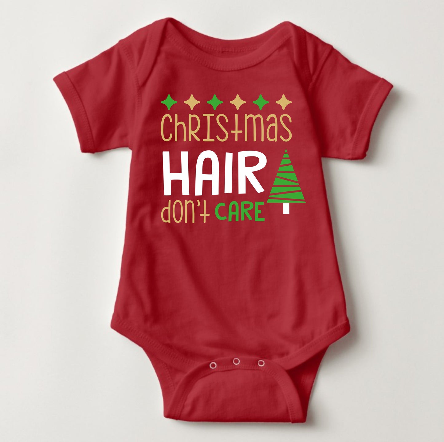 Baby Christmas Holiday Onesies - Christmas Hair Dont Care - MYSTYLEMYCLOTHING