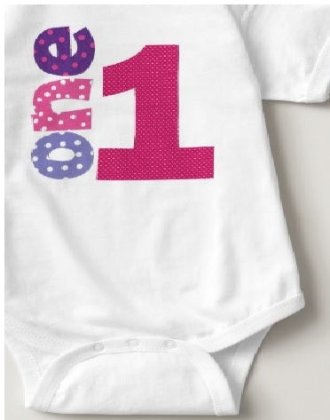 Baby 1st Birthday Onesies - 1 One (Fuchsia Pink) - MYSTYLEMYCLOTHING