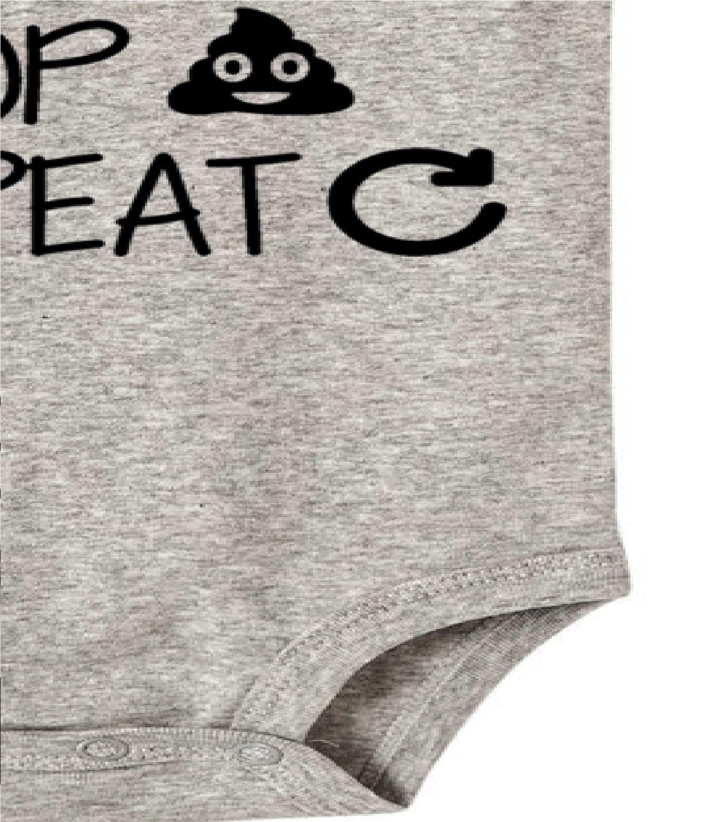 Baby Statement Onesies - Eat Sleep Poop Repeat (GRAY) - MYSTYLEMYCLOTHING