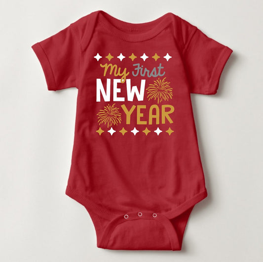 Baby New Year Holiday Onesies - My First New Year - MYSTYLEMYCLOTHING