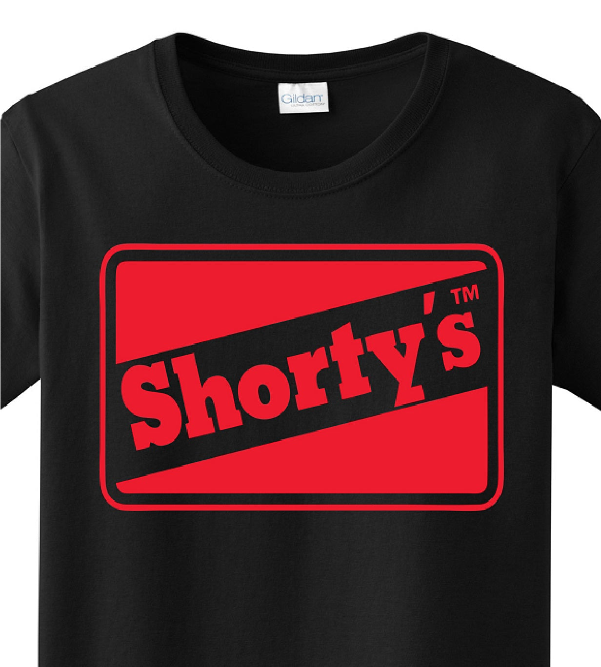 Skate Men's Shirt -Shorty's (Black) -Red Print - MYSTYLEMYCLOTHING