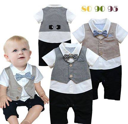 Baby Romper Baby Tuxedo Formal Vest Romper - MYSTYLEMYCLOTHING