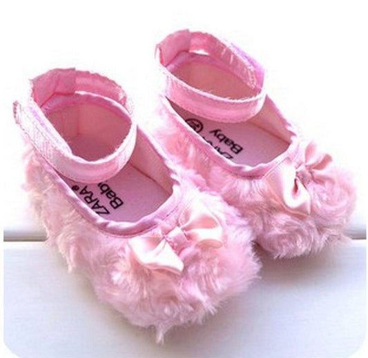 Baby Prewalker Anti-Skid Shoes - Zara Fur Pink - MYSTYLEMYCLOTHING