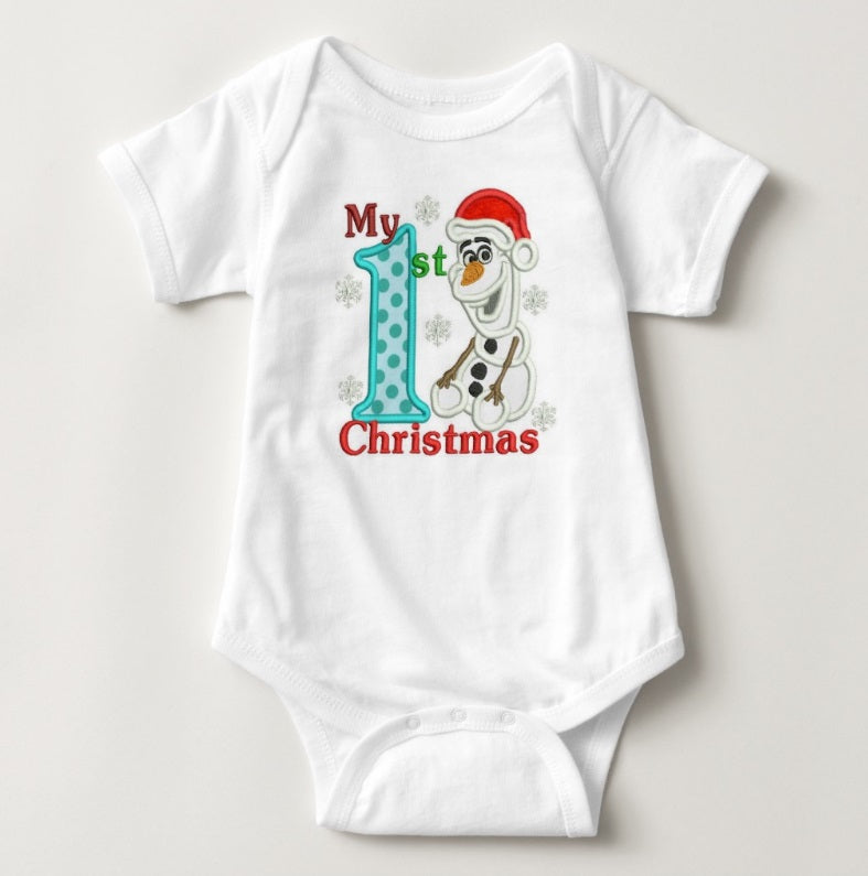 Baby Christmas Holiday Onesies - First Christmas Olaf - MYSTYLEMYCLOTHING