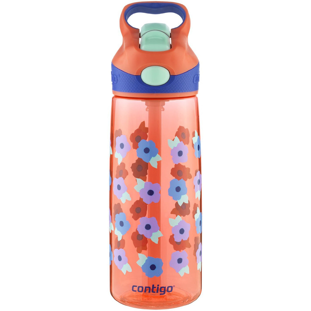 Contigo AUTOSPOUT Striker Kids Water Bottle 20oz - Tango Pink Flowers