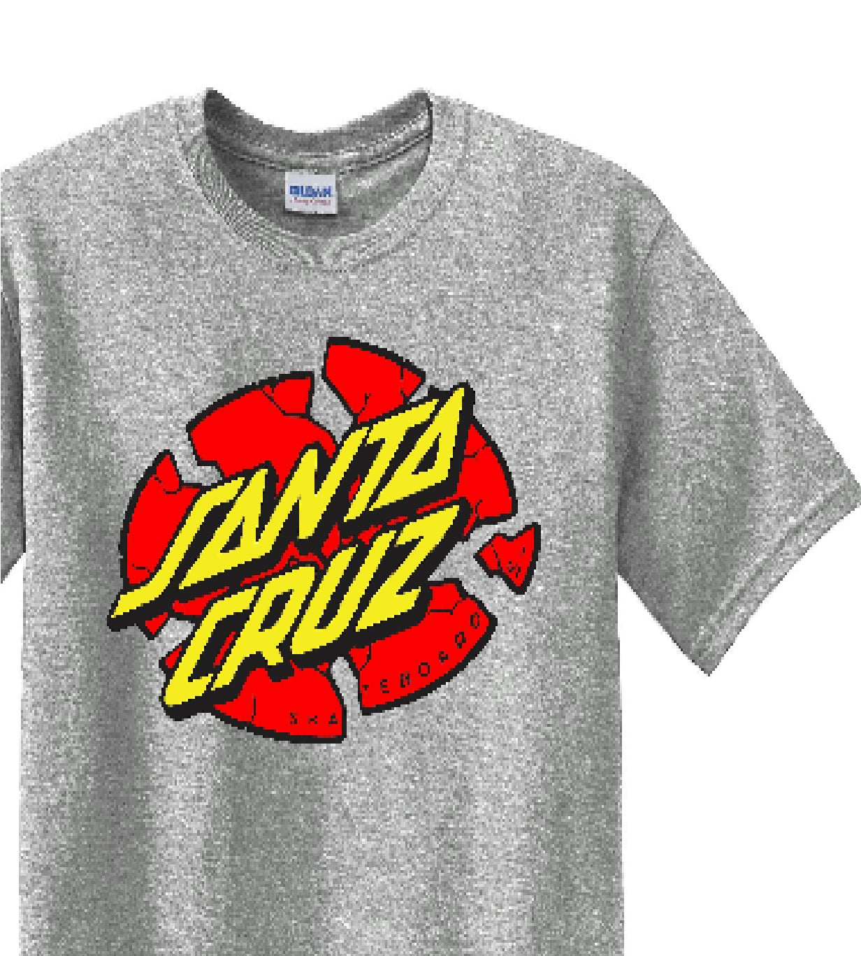 Skate Men's Shirt - Santa Cruz (Gray) - MYSTYLEMYCLOTHING